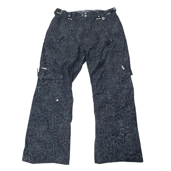 Ride Snowboards Cargo Snow Pants Mens Large Navy Cell Series Ankle Zip Winter - Picture 1 of 12